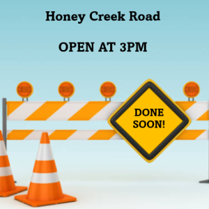 Honey Creek Road Construction UPDATE